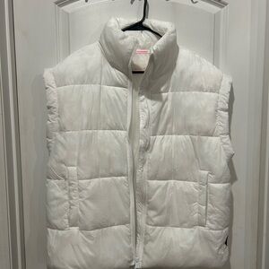 FP White Puffer Vest XS